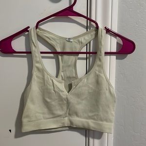 Light yellow/cream crop tank top (size XS)